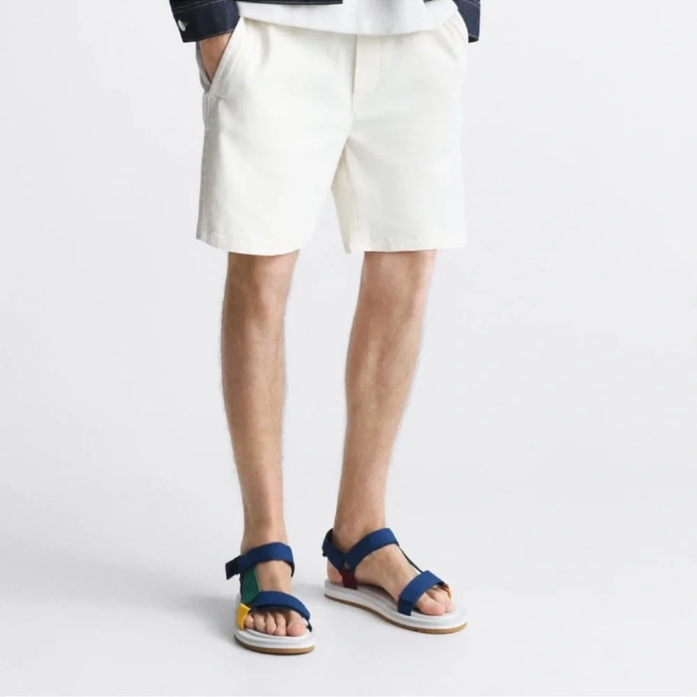 Zara men’s new without tag casual Colorful Strap Sandals